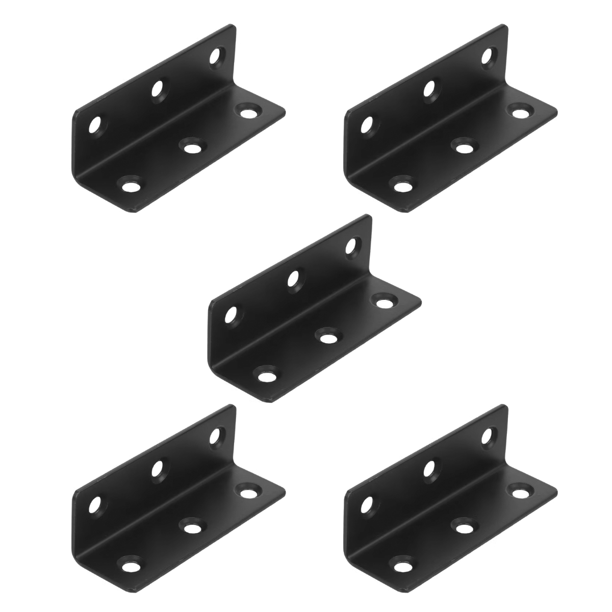 Set Mit 5 Schwarzen Metall-eckwinkeln Für Möbel - Set Mit 5 Schwarzen Metall-eckwinkeln Für Möbel