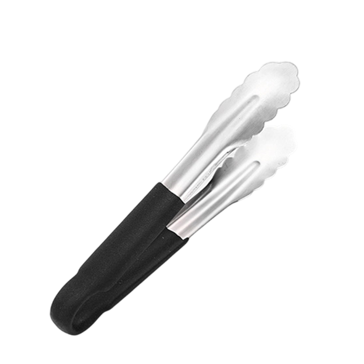 25 Cm Lange Servierzange Aus Schwarzem Edelstahl, Beschichteter Griff, Geeignet Für Küche/grill/lebensmittelsicherheit