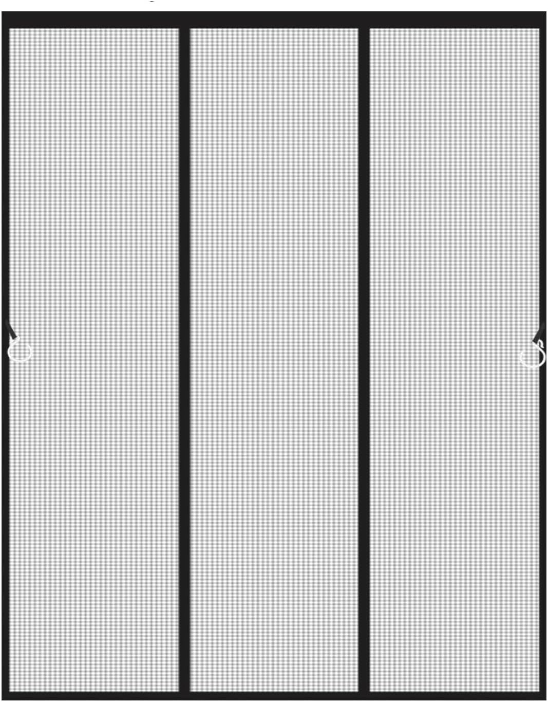 Doppeltür-moskitonetz, Schwarz, 215 X 240 Cm, Magnetverschluss, Automatischer Schließmechanismus, Einfache Montage, Seitliche Öffnung Für Terrasse Und Erkerfenster