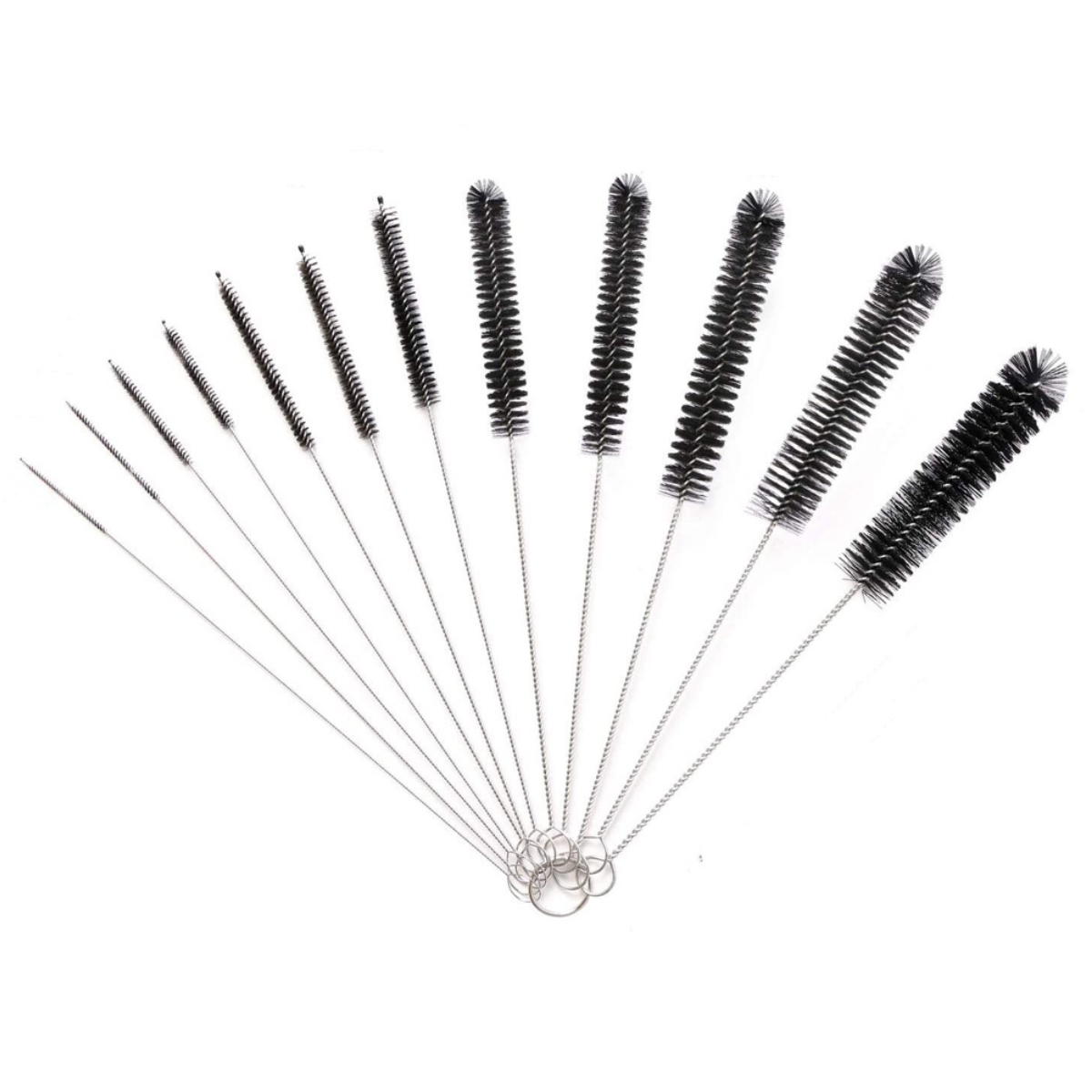 Set Mit 12 Extra Langen Pfeifenreinigern, Schwarzer Strohhalmbürste, 12-teiligem Set/winkelstück