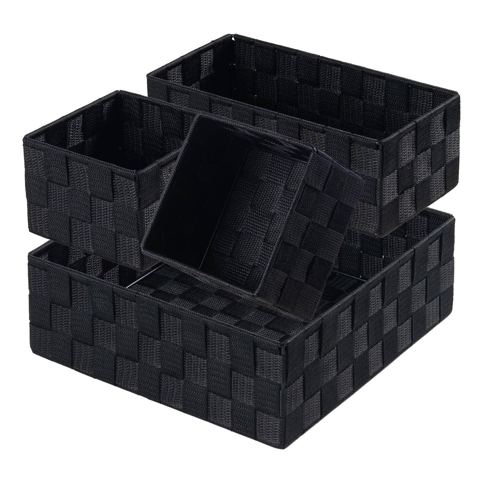 Aufbewahrungsbox – L6904 Schwarz – Groß + Mittel + 2 Klein – Aufbewahrungsbox – L6904 Schwarz – Groß + Mittel + 2 Klein