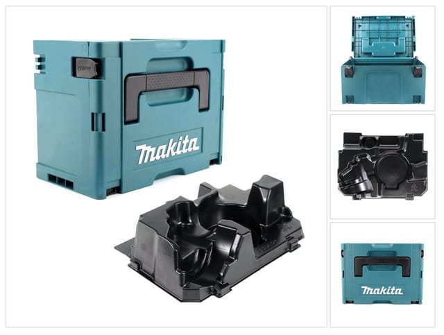 Makpac 3 Kunststoffkoffer ( 821551-8 ) + Einlage für Winkelschleifer dga 511 513 517 ( 839252-4 ) - Makita