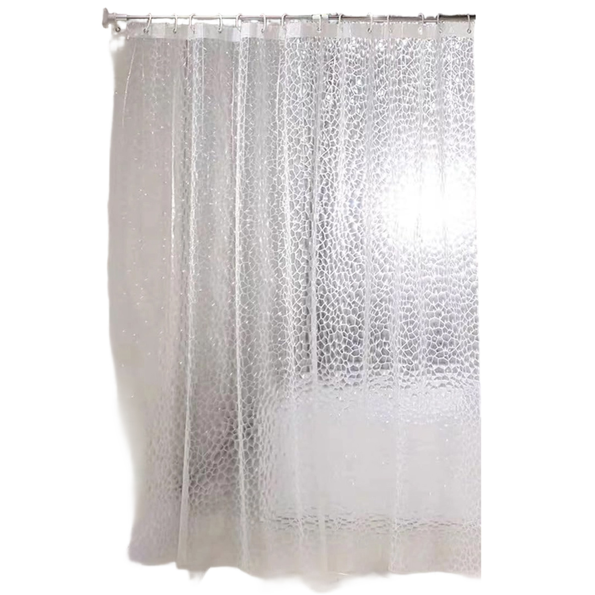 Ecent Duschvorhang Aus Dickem Eva-material, Transparent, Wasserdicht, Schimmelresistent, Badezimmervorhang – 80 X 180 Cm