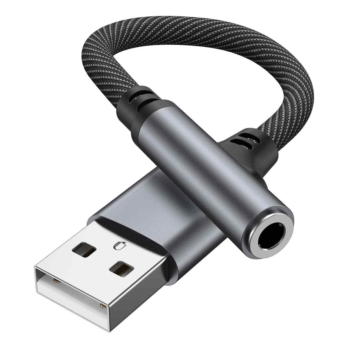 Usb-auf-3,5-mm-klinkenadapter Für Externe Stereo-soundkarte Für Pc/linux/kopfhörer – Lila (nicht Für Fernseher)