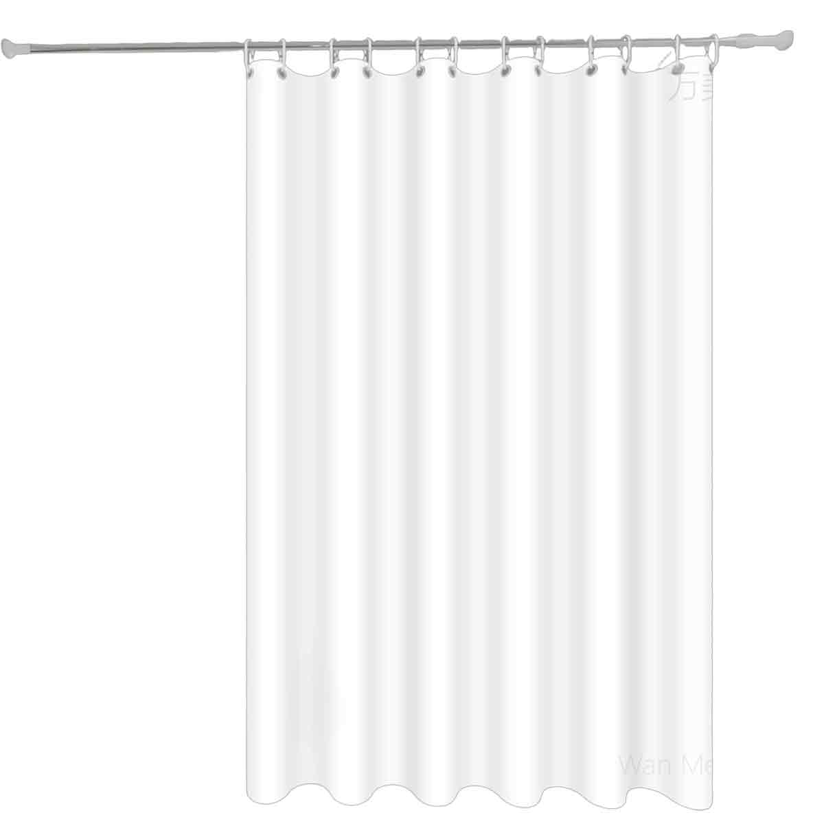 Schimmelresistenter Duschvorhang, Weißer Duschvorhang Aus Wasserdichtem Polyestergewebe, Waschbarer Badezimmervorhang, 180 X 180 Cm