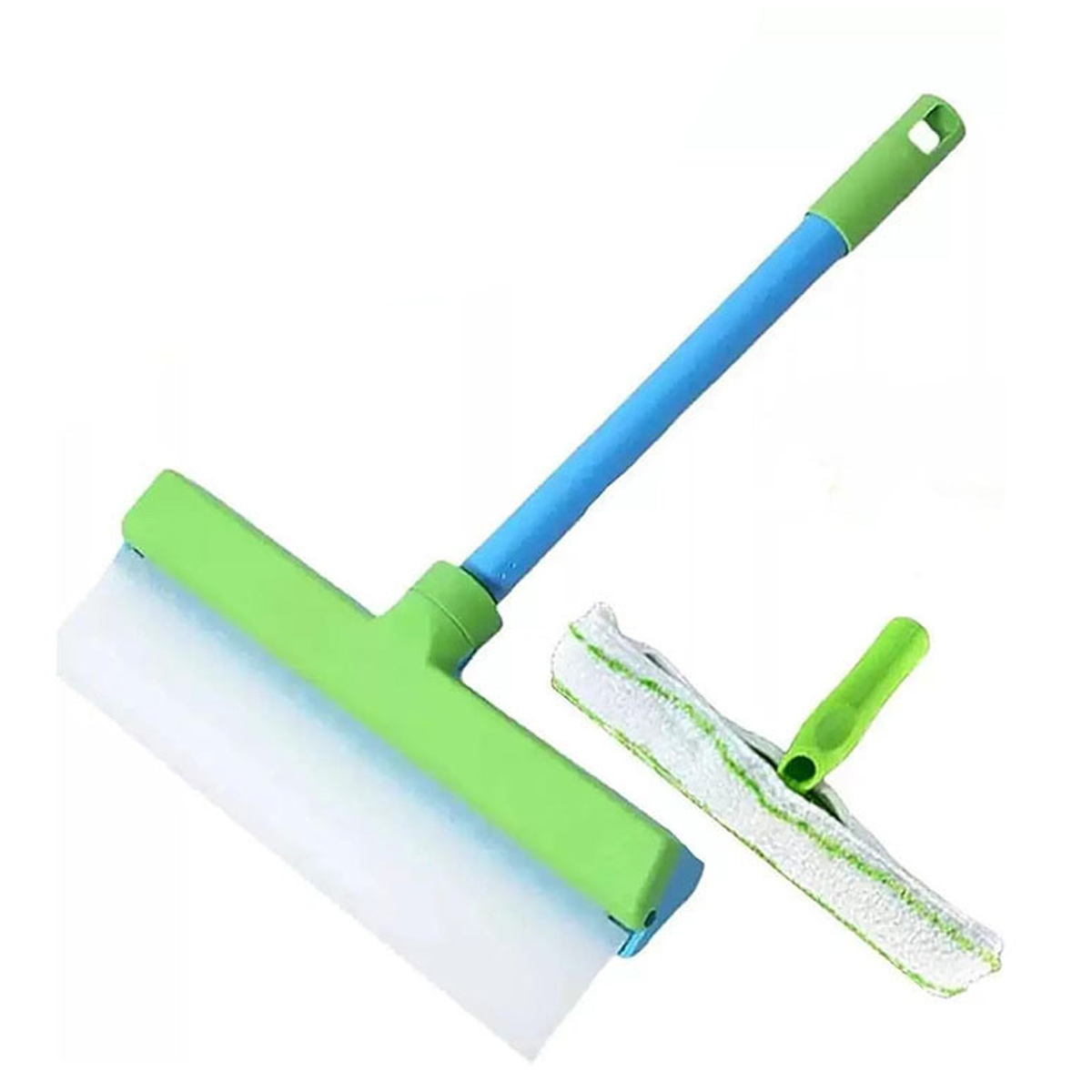 Aqua Blade Fensterreinigungsset – 3-in-1 Silikonabzieher Für Dusche, Spiegel, Glastür Und Auto (grün/weiß)