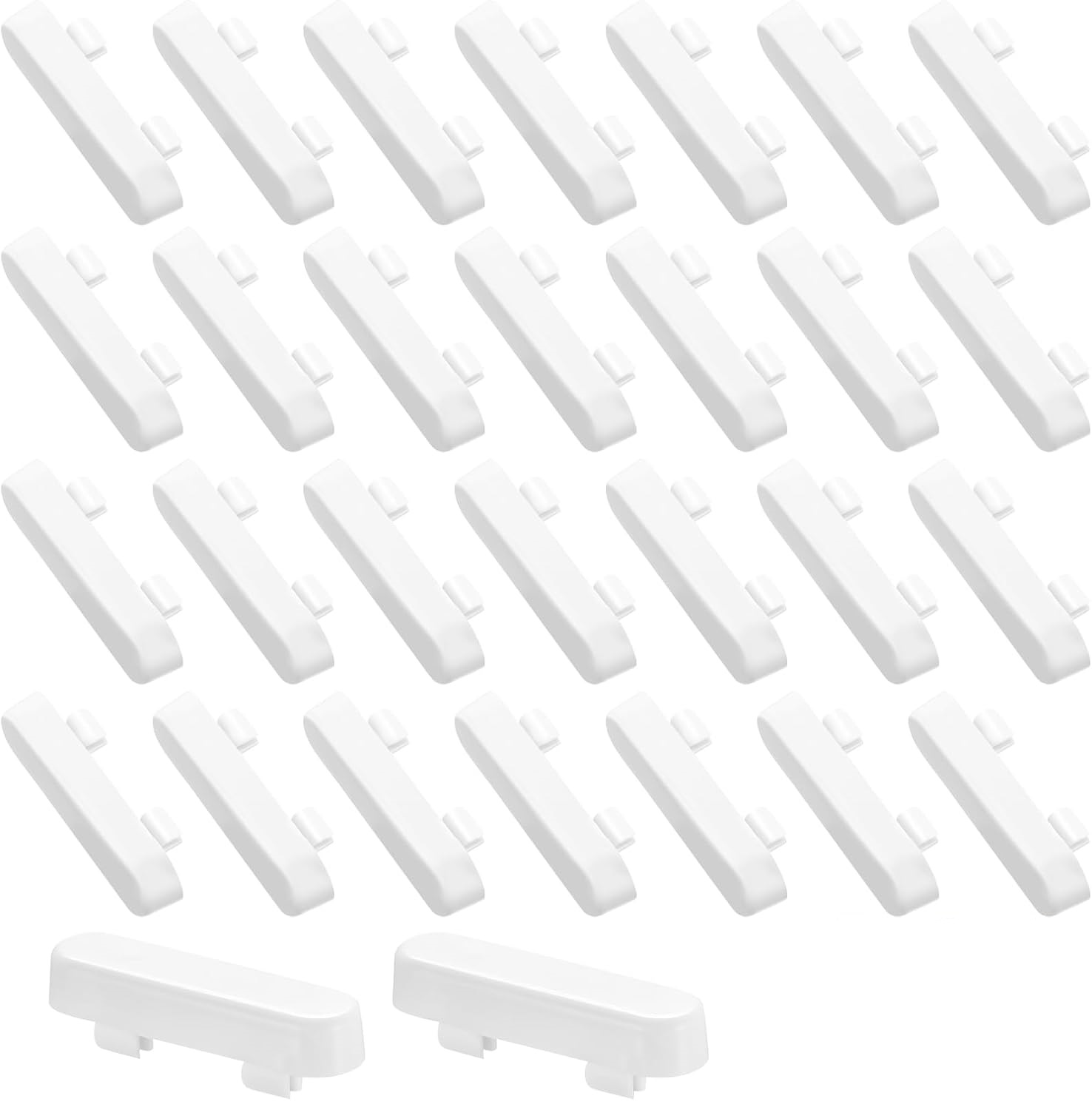 30 Lochabdeckungen, Weiß, Robustes Abs, Ablassstopfen, Pvc-fenster, 40 X 12 Mm