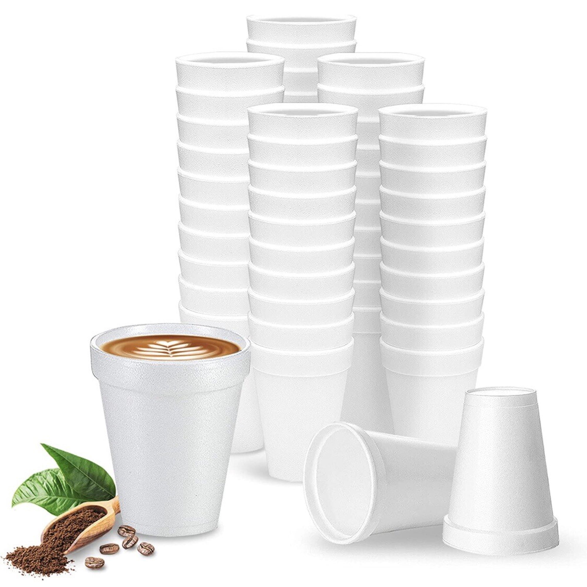 Einwegbecher Aus Schaumstoff, 23 Cl (8 Oz) – Weißes Polystyrol – Für Heiße Und Kalte Getränke