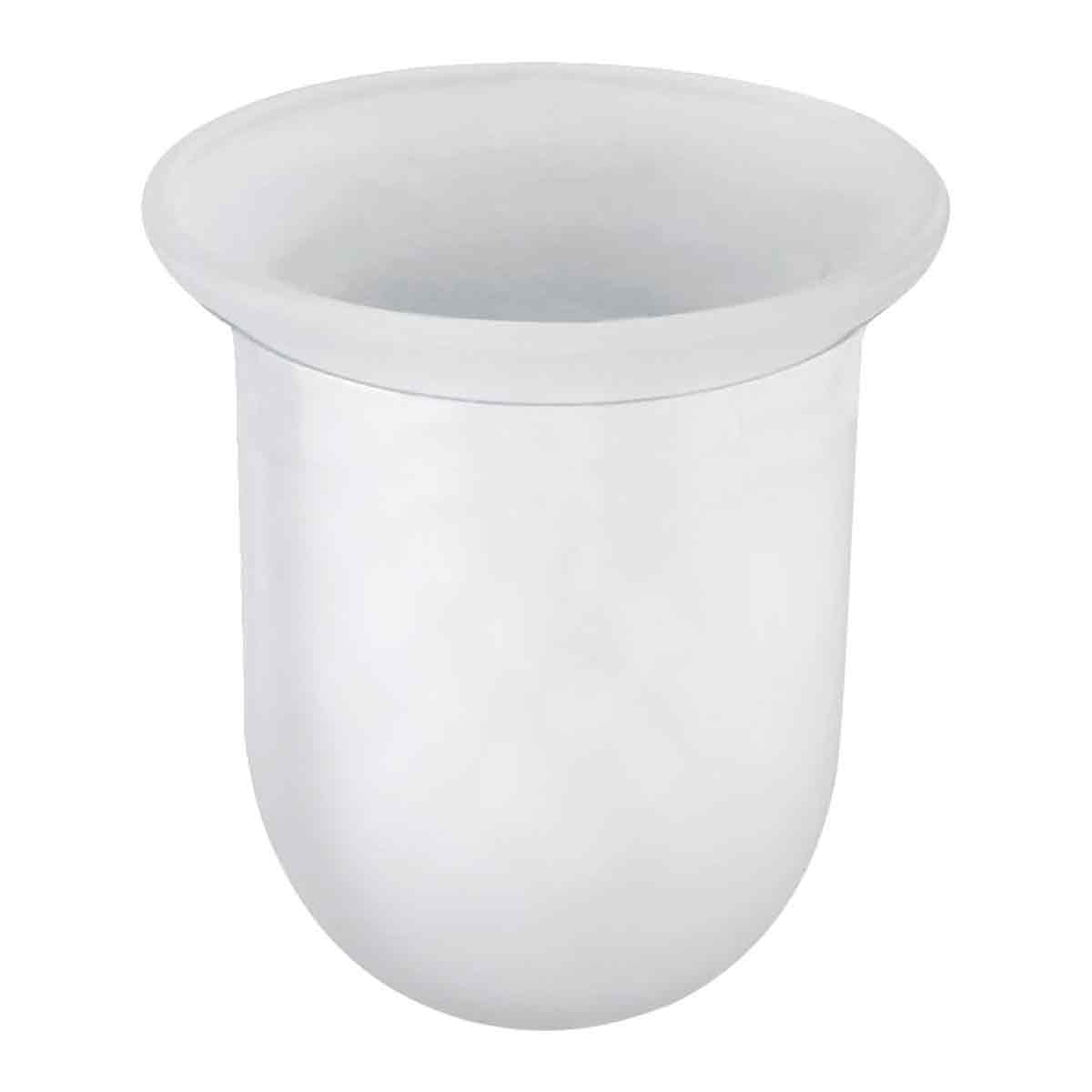 Wc-bürstenset Aus Glas – Wc-bürstenhalter, Glas, Weiß - Wc-bürstenset Aus Glas – Wc-bürstenhalter, Glas, Weiß