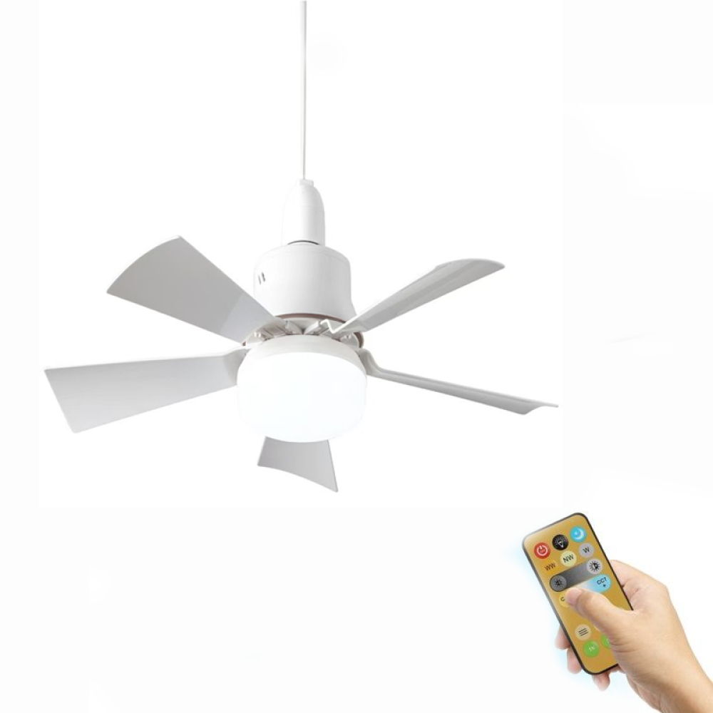 Extrem Leiser 30-w-deckenventilator, Dimmbare Led, 3 Farbtemperaturen, 3 Geschwindigkeitsstufen, Timer, Weiß