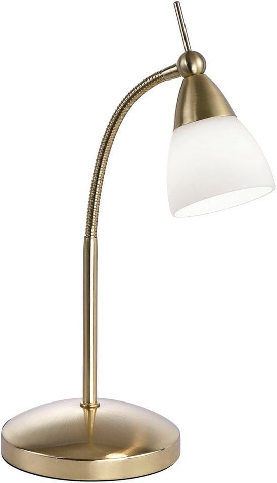 Paul Neuhaus Pino Schreibtischlampe, mattiertes Messing, 1 x G9, dimmbar