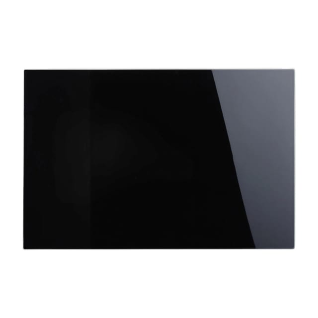 Magnettafel, beschreibbar, inkl. 3 Magnete & Stift, abwischbar, rahmenlos, Magnetboard Glas, 100x60cm, schwarz - Relaxdays