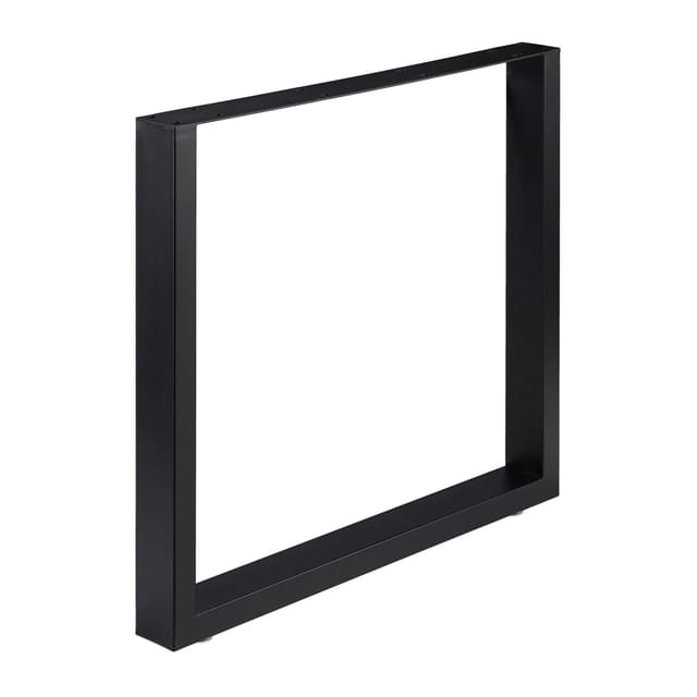 Tischkufen 2er Set, BxH: 80x72 cm, Metall Tischbeine Schreibtisch, Esstisch, Couchtisch, Industrial, schwarz - Relaxdays