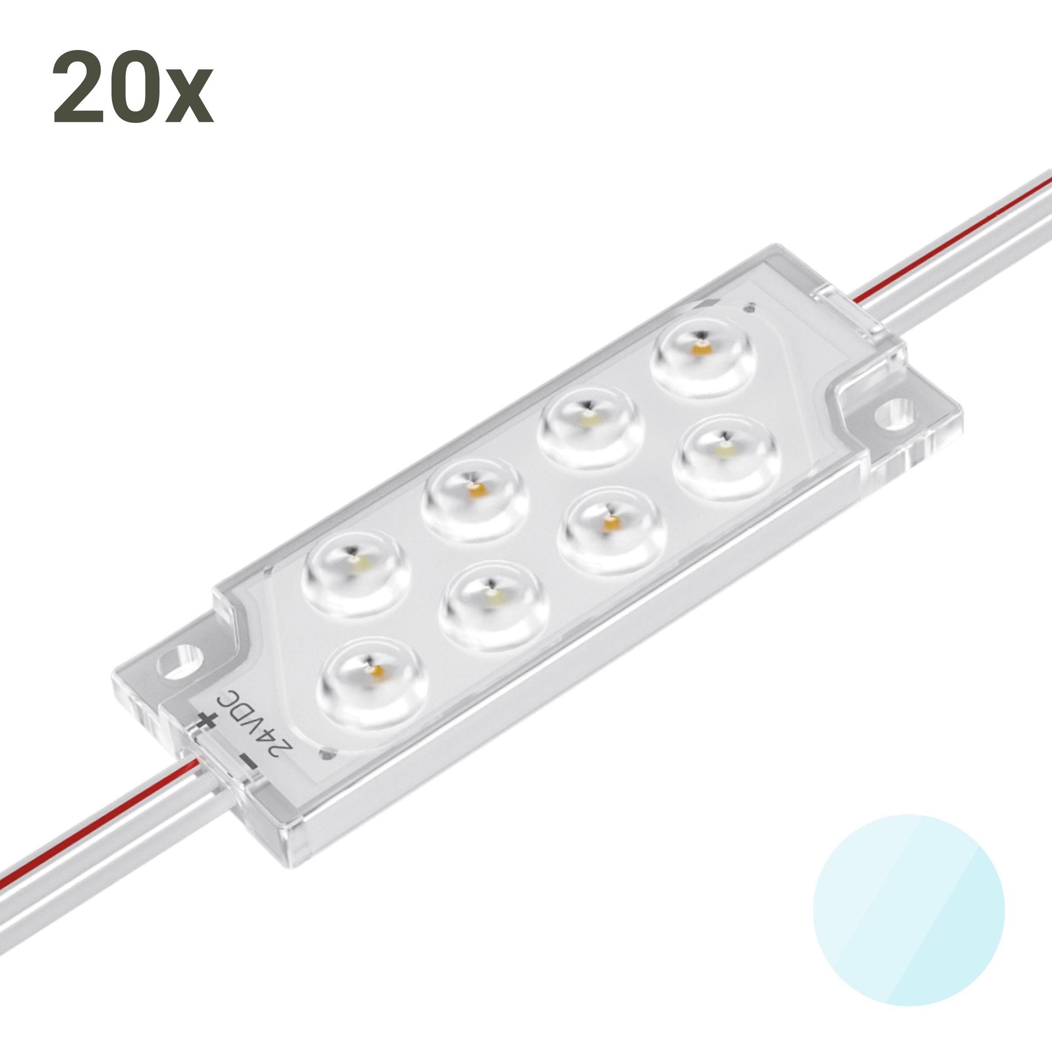 Led Modul Cct 2700k - 6500k Dc24v 3w Ip68 (20 Stück Vpe)