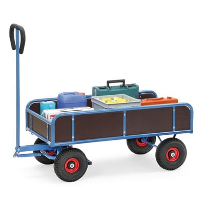 Fetra Handwagen mit 4 Wänden, 945x545 mm Ladefläche, 400kg Tragkraft