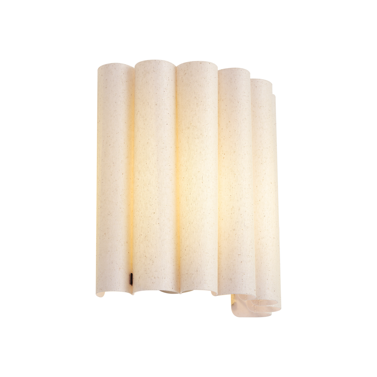 Qazqa Japandi Wandleuchte Beige Mit Leinen 26cm - Scallop