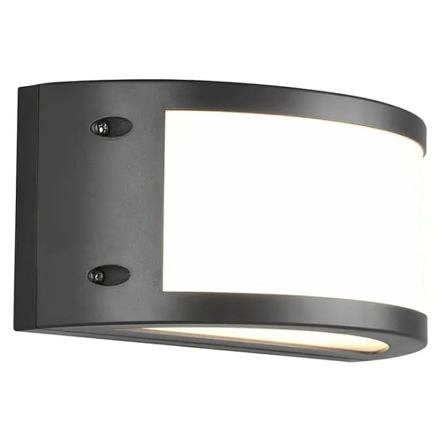 Led Außenwandleuchte kendal halbrund in Anthrazit, Breite 24,8 cm