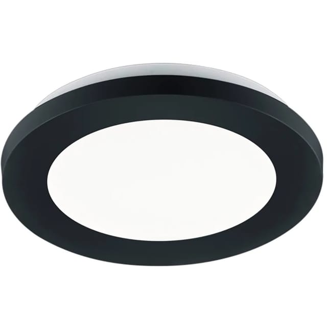 Reality - Dimmbare led Deckenleuchte camillus flache Badezimmerlampe Ø17cm schwarz IP44
