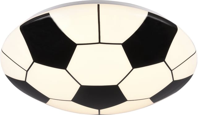 Reality - led Deckenleuchte kloppi Schwarz/Weiß Fussball Design, ø 36cm