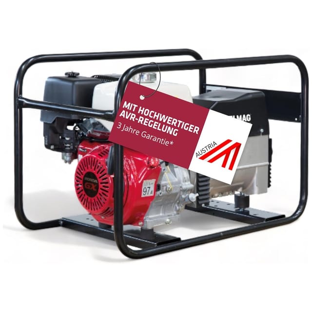 Stromerzeuger seb 7500WD-AVR mit HONDA-Motor GX390 mit erhöhter Schieflastfähigkeit und AVR-Regelung - Elmag
