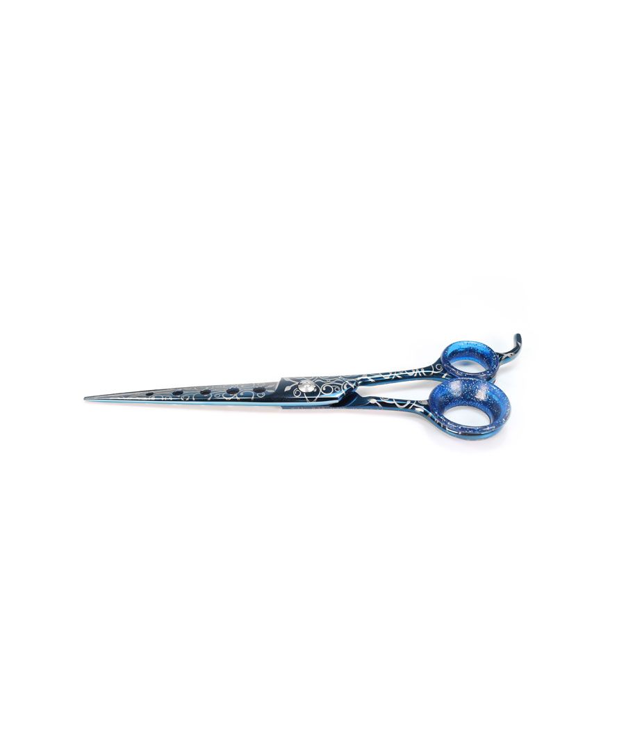 Professional Forbice Dritta Leggera Nera Per Toelettatura 21 Cm