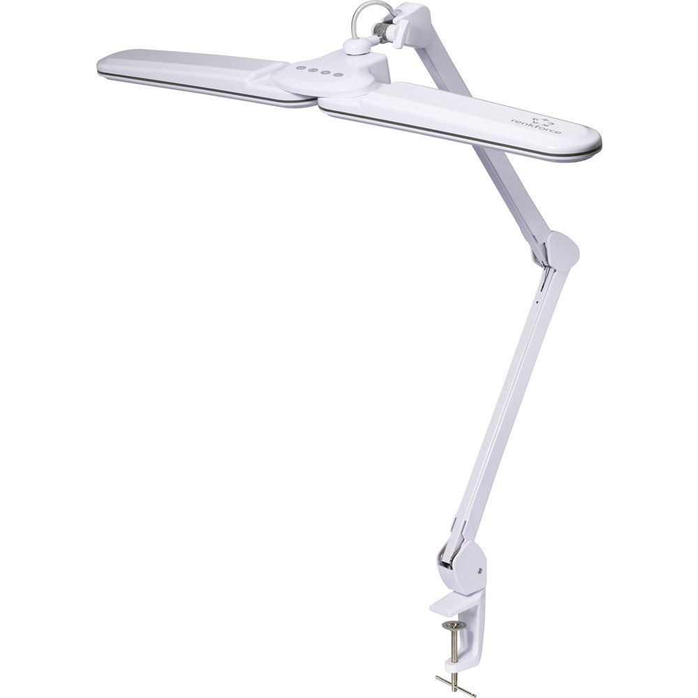 Renkforce Rf-7165304 Klemmleuchte Led Led 18 W Weiß-grau