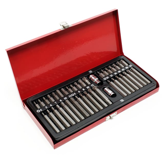 Bitset 40-teilig mit 2 Bithaltern und 38 Bits im praktischen Koffer, Bitsatz, Bit Set, Schraubendreher - Wiltec