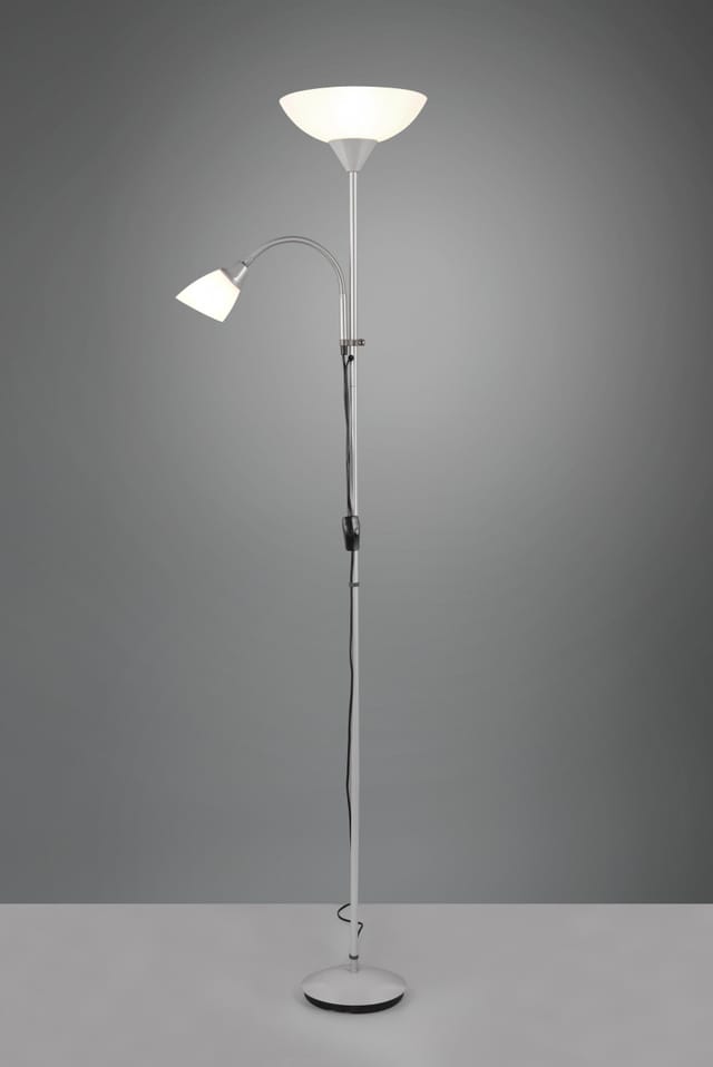 Deckenfluter erzwo mit flexibler Leselampe, Höhe 180cm