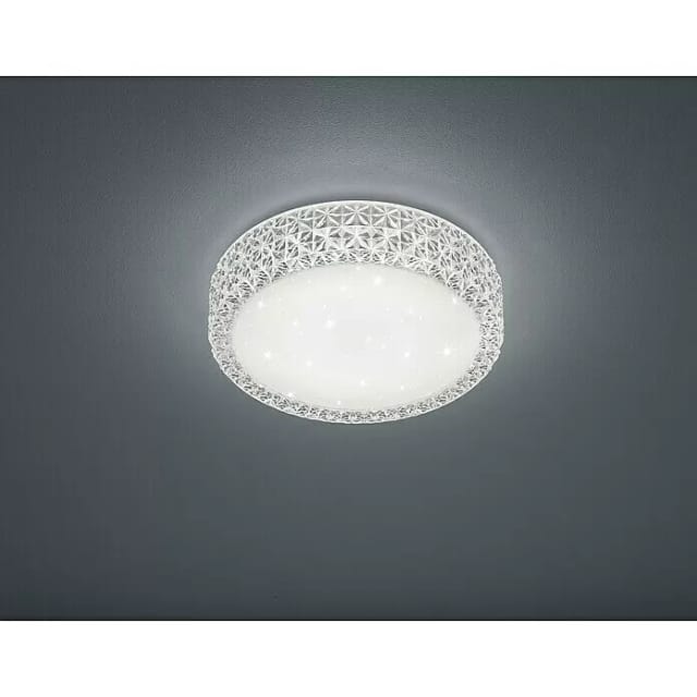 Reality Leuchten - 12 Watt led Decken Lampe Kristall Wohnraum Sternen Effekt Leuchte R62421100