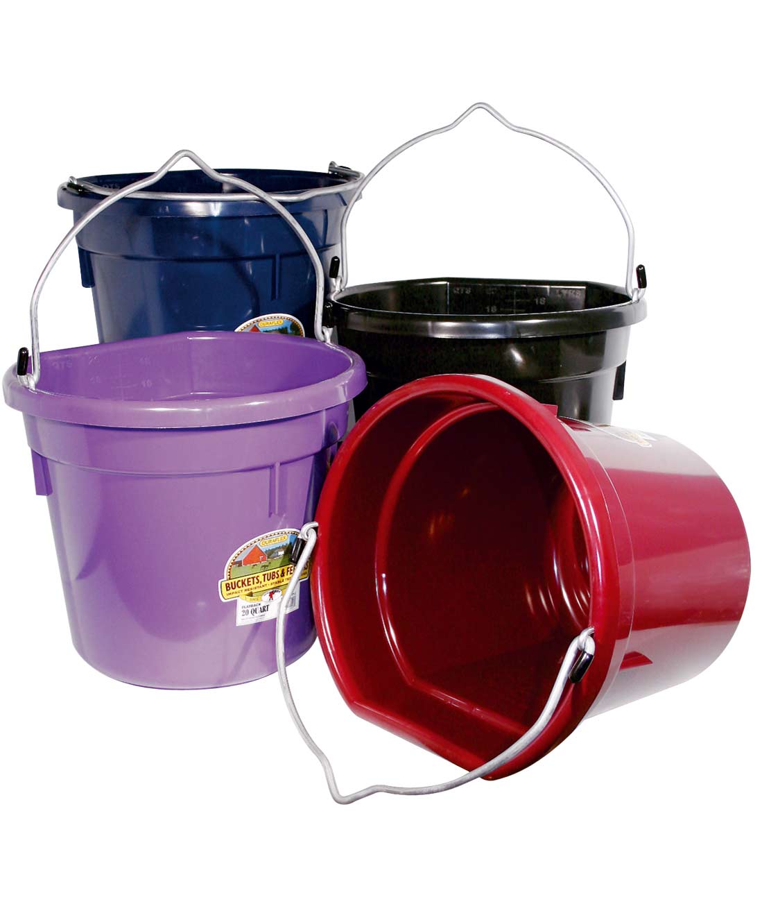 Azzurro Italia - Dura-flex-eimer Aus Den Usa Mit Metallgriffen Und Flacher Seite