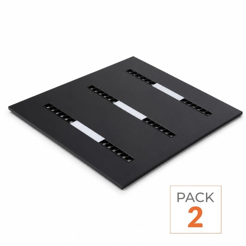 Modulares Led-panel 60x60 40w 3800lm Schwarz Neutralweiß 4000k
