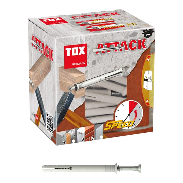 TOX Nageldübel Attack 6 x 60 mm - 50 Stück - 017102141