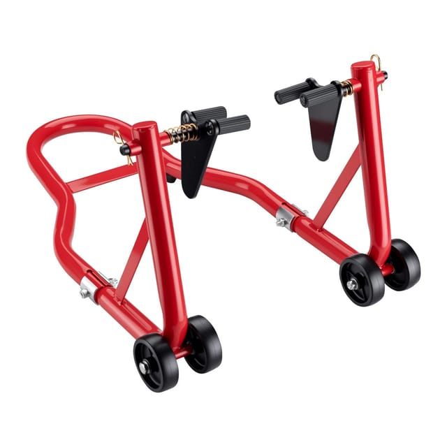 Wiltec - Motorradständer vorne für 230-290 mm Reifen, 670 x 445 mm, als Montagehilfe aus Stahl für Vorderrad, Motorradheber bis 450 kg, Frontheber