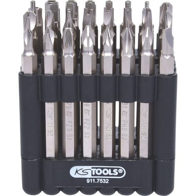 1/4' Bit-Satz, 75mm, 32-tlg mit Sicherheitsbits