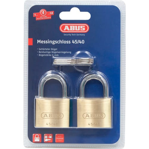 Vorhangschlösser Messing 45/40 Twins - Abus