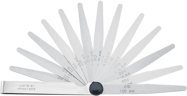 Präzisions-Fühlerlehre 20 Blatt 0,05-1mm Stahl Format