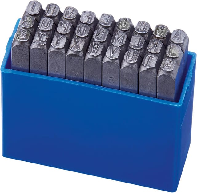 Schlagbuchstabensatz 3mm Schrifthöhe - Format