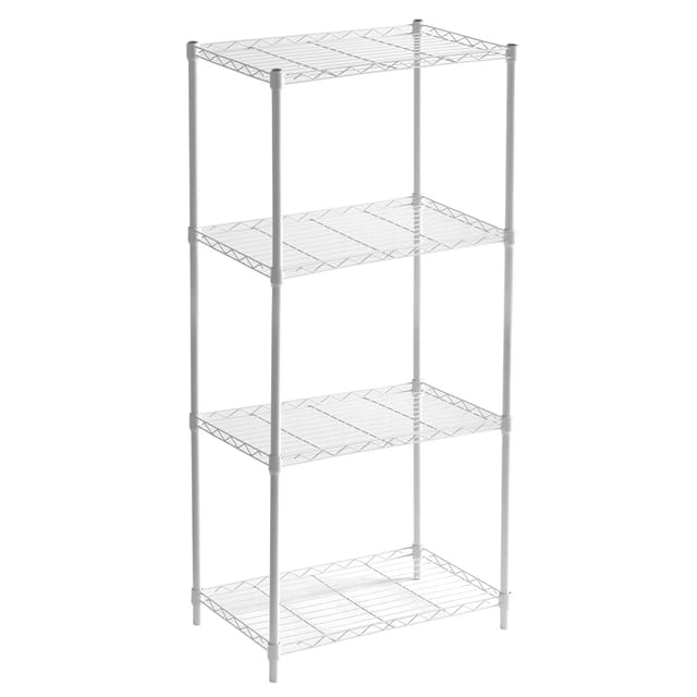 Metallische Regale mit Gitterrost Catterhouse Klaus 120 56x35x120 cm Farbe Weiß und 4 Einlegeböden Trägt bis zu 140 kg