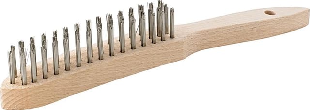 Handdrahtbürste rostfrei glatt 4-reihig mm FORMAT