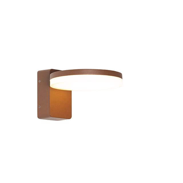 Qazqa - Moderne Außenwandleuchte rostbraun inkl. led IP54 - Esmee
