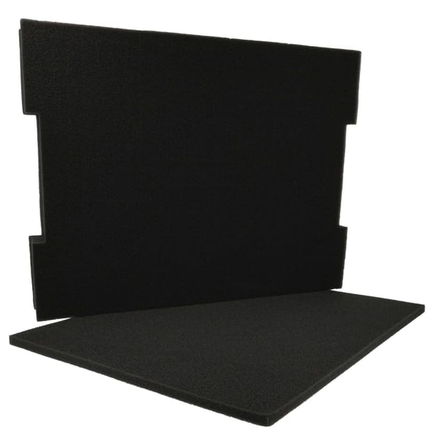 Schaumstoffeinlage kompatibel mit Bosch L-Boxx 102 Werkzeugkoffer - vorperforierter Schaumstoff, Schwarz - Vhbw
