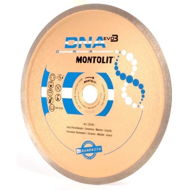 Diamantscheibe 250 Mm Fž£r Feinsteinzeug Empfindliche Keramikteile Marmo Granit Montolit Dna Cx250