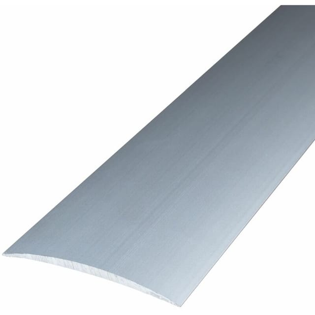 Proviston - bergangsprofil Breite:60 mm Höhe:5 mm Länge:1000 mm Metallprofil Bodenprofil Ausgleichsprofil Aluminium eloxiert Silber Selbstklebend 1