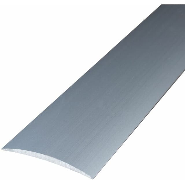 Proviston - bergangsprofil Breite:50 mm Höhe:5 mm Länge:1000 mm Metallprofil Bodenprofil Ausgleichsprofil Aluminium eloxiert Silber Selbstklebend 1