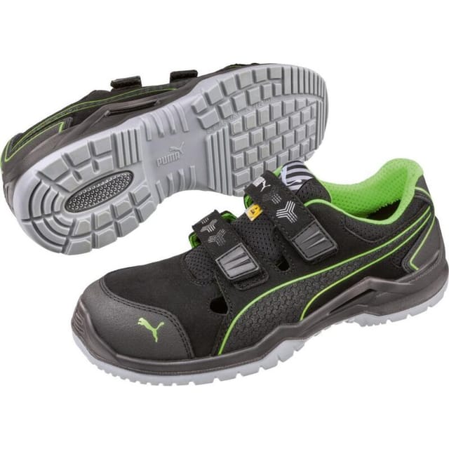 Puma - Sicherheitssandale Neodyme Green Low Gr.44 schwarz/grün Mikrofaser/Mesh
