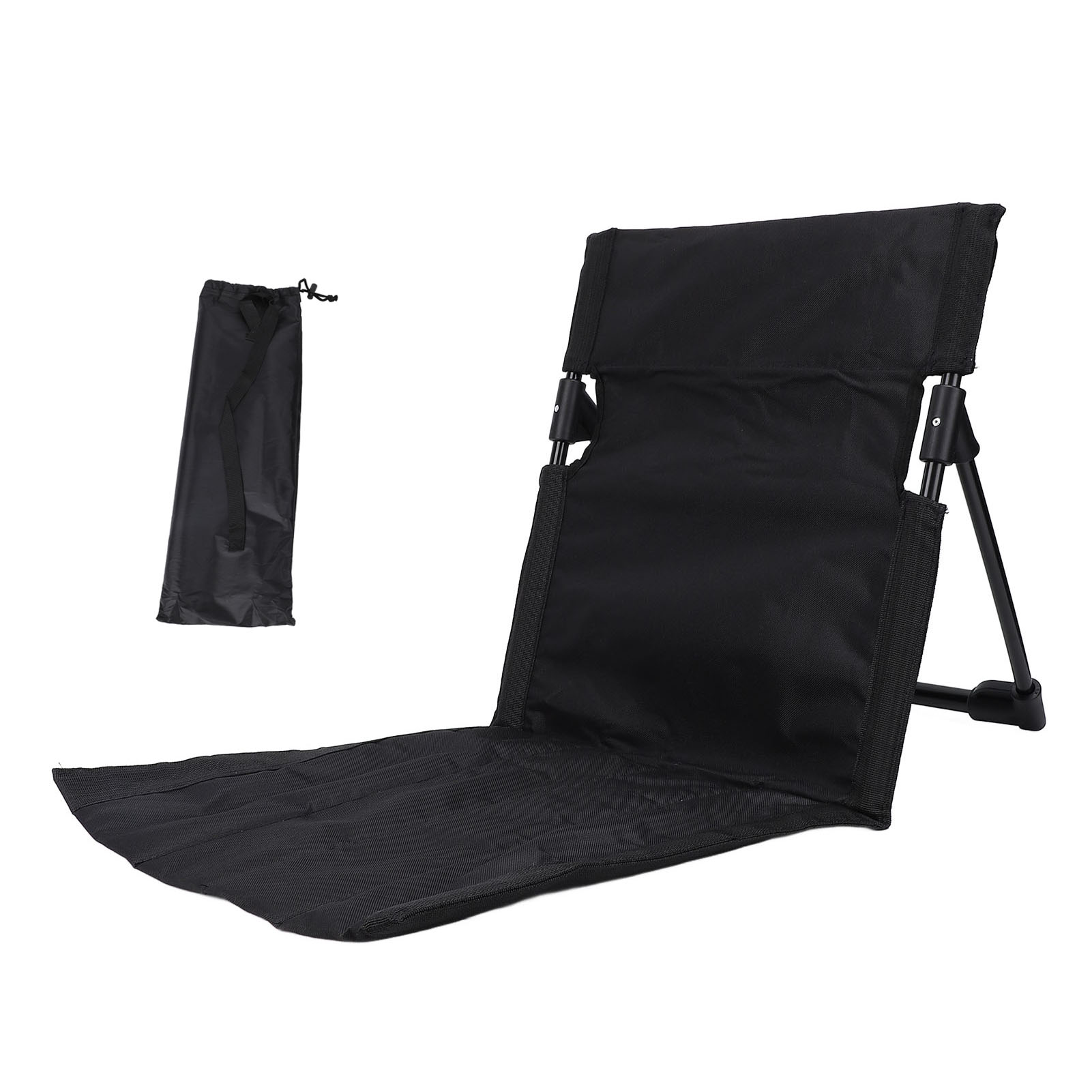 Leichter Und Bequemer Klapp-campingstuhl, Individueller Entspannungsstuhl Mit Rückenlehne, Schwarz, Ideal Für Camping Und Angeln Im Freien.