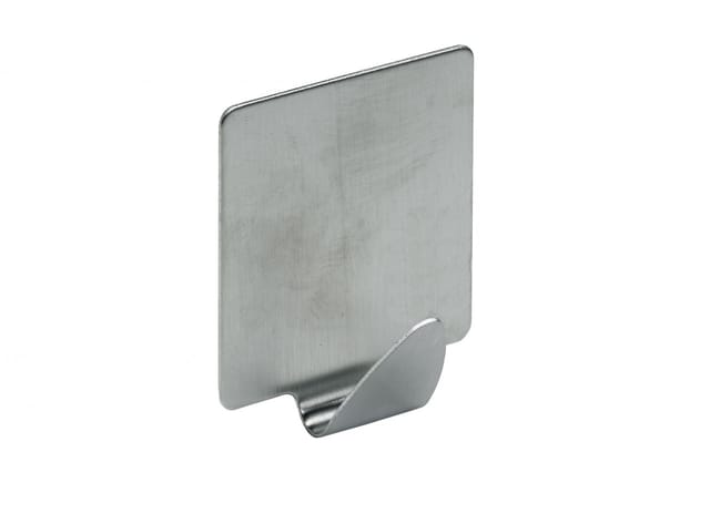 Hettich - Haken selbstklebend Stahl, Edelstahl Optik, 2 Stück Möbelbeschläge