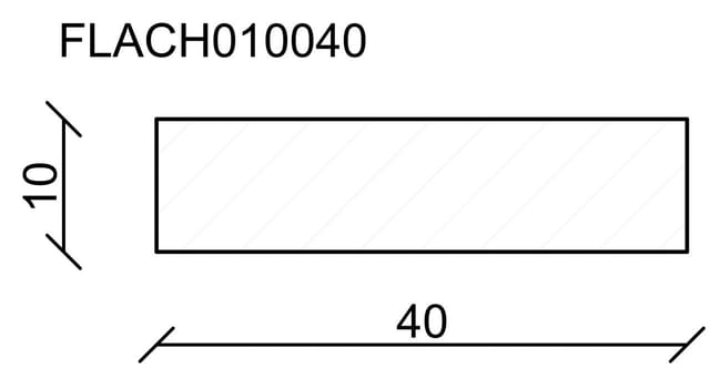 Flachleiste 95 cm 40 x 10 mm Buche Leisten - Fn Neuhofer