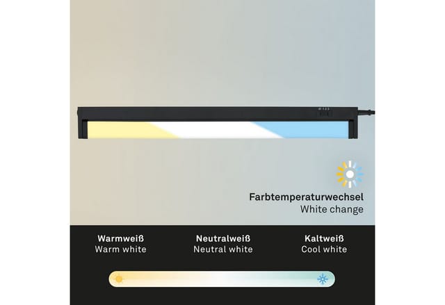Led Unterbaulampe Küchenlampe 54,5cm cct schwenkbar 6,5W schwarz Brilo ner
