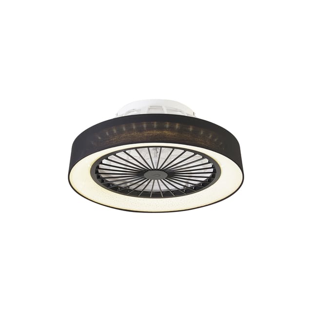 Deckenventilator schwarz 47cm inkl. led Dimmbar mit Fernbedienung - Emily
